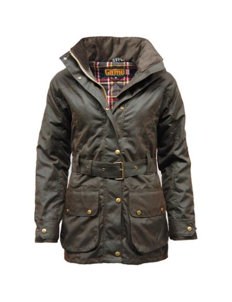 ladies padded wax jacket