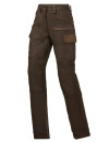Robust brown ladies leather trousers for hunting
